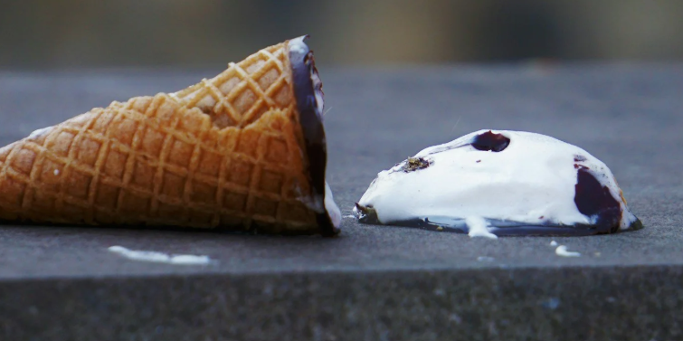 fallen ice cream